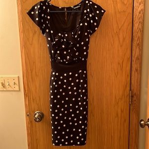 Express size 2 polka dot dress only worn 4 times